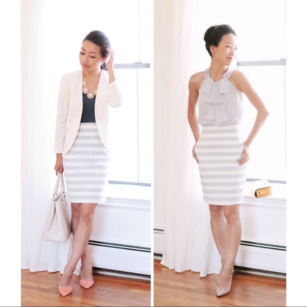 LOFT striped sailor skirt- 4 *flaws*